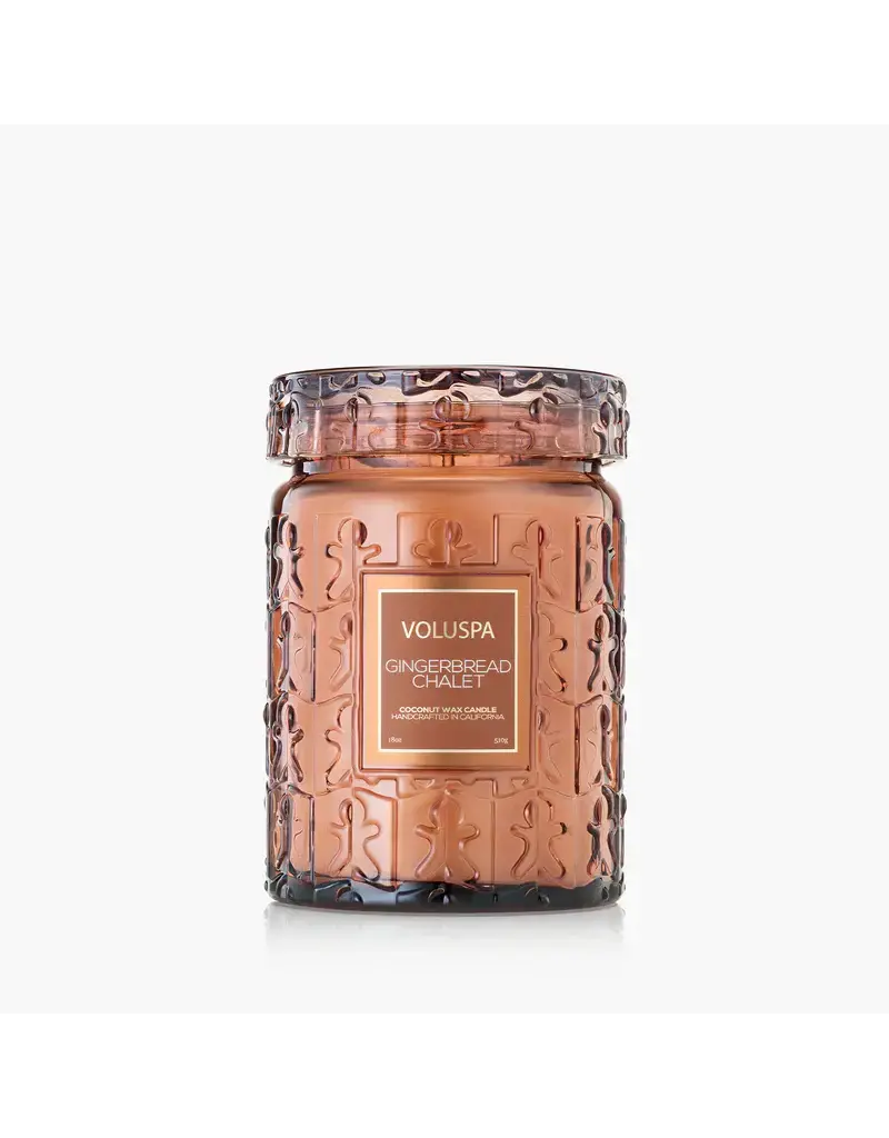Voluspa 18 oz. Large Jar Coconut Wax Candle Gingerbread Chalet