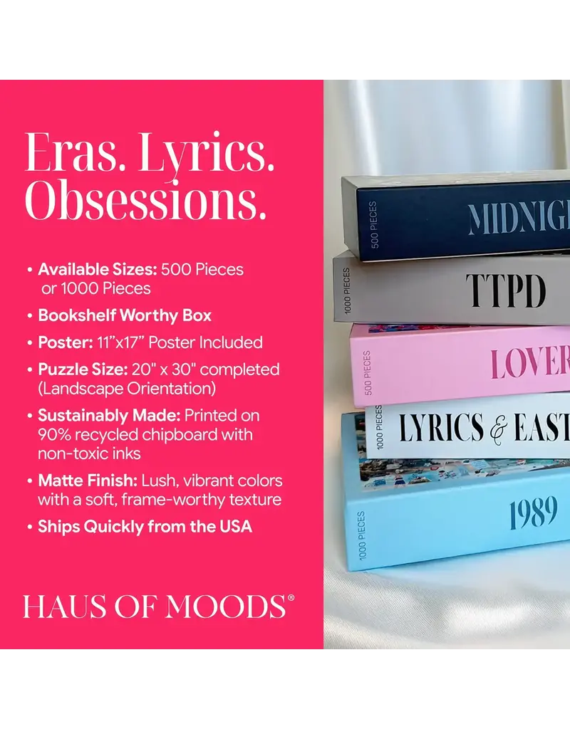 haus of moods Taylor Swift The Eras Tour Lyrics Puzzle 500 Piece Puzzle