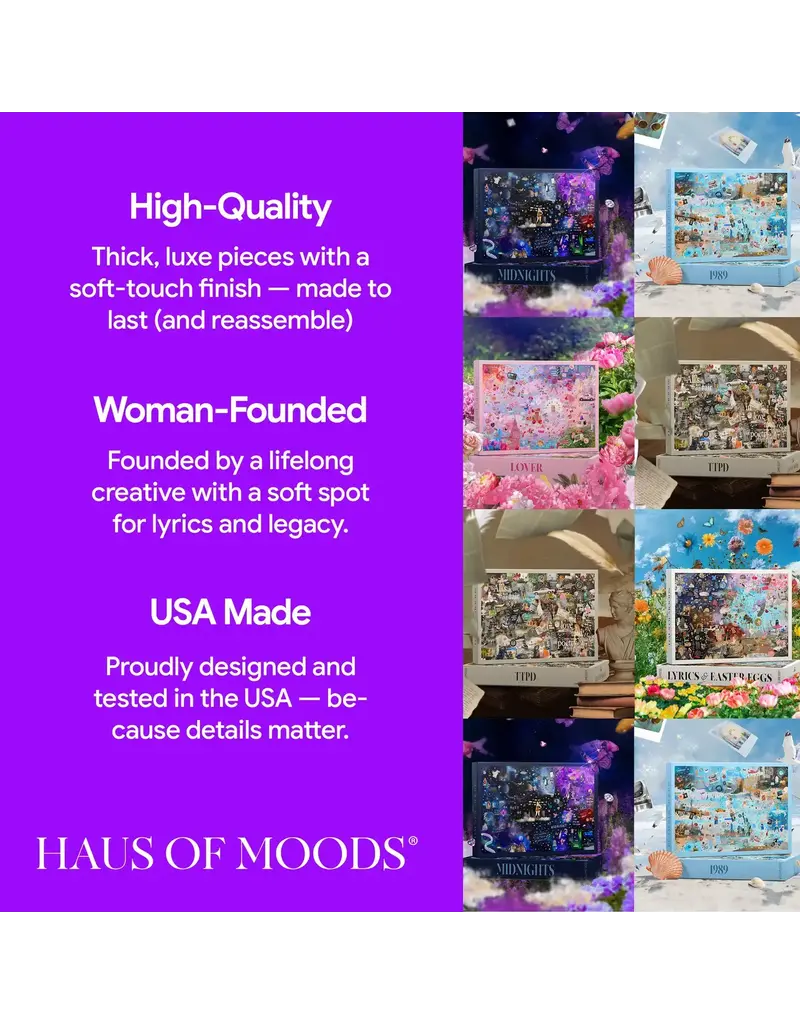 haus of moods Taylor Swift The Eras Tour Lyrics Puzzle 500 Piece Puzzle