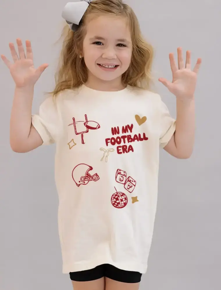 Girl Tribe Co. In my Football Era YOUTH Tee