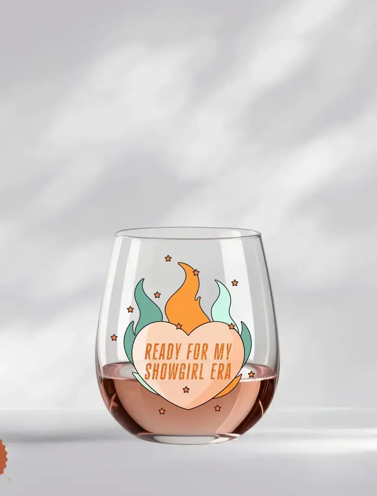 nearly june Ready for my Showgirl Era Stemless Wine Glass