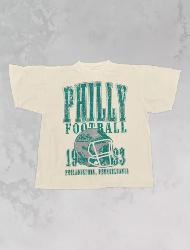 The Clandestine Underground 90's Philadelphia Football Oversized Vintage Tee