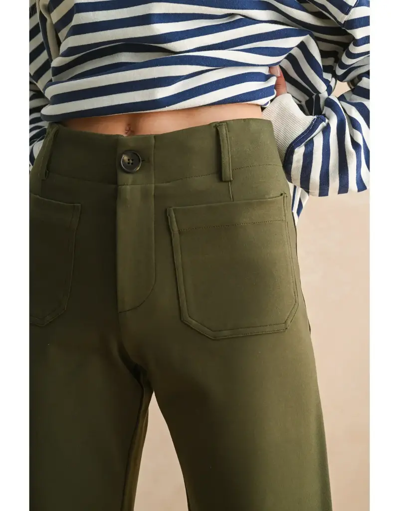 miou muse Patch Pocket Ponte Pants