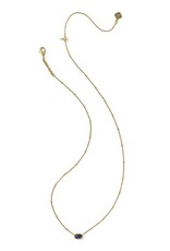 Kendra Scott Mini Elisa Satellite Short Necklace Vintage Gold Blue Lapis