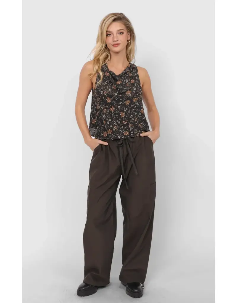 Sadie & Sage Timeless Cowlneck Sleeveless Top