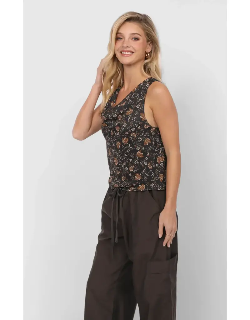 Sadie & Sage Timeless Cowlneck Sleeveless Top