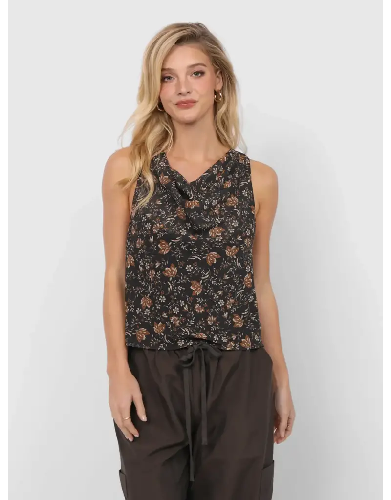 Sadie & Sage Timeless Cowlneck Sleeveless Top
