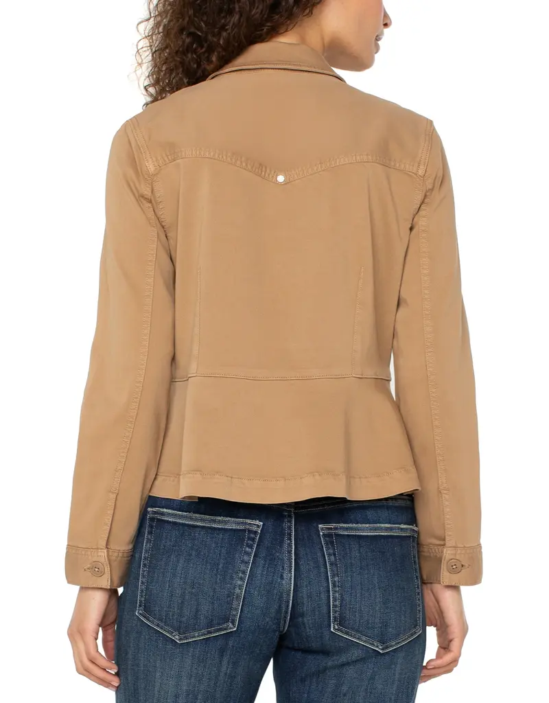 Liverpool Peplum Hem Trucker Jacket