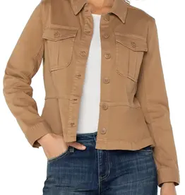 Liverpool Peplum Hem Trucker Jacket