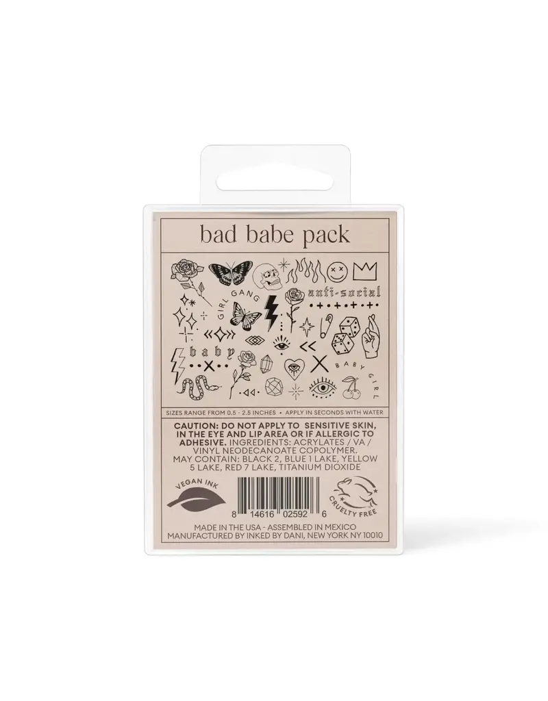 inkd by dani Hand Drawn Temporary Tattoos (bad babe pack)