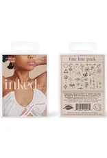 inkd by dani Hand Drawn Temporary Tattoos (fine line pack)