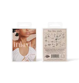 inkd by dani Hand Drawn Temporary Tattoos (fine line pack)