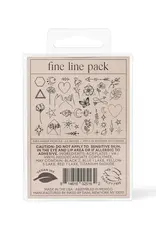 inkd by dani Hand Drawn Temporary Tattoos (fine line pack)