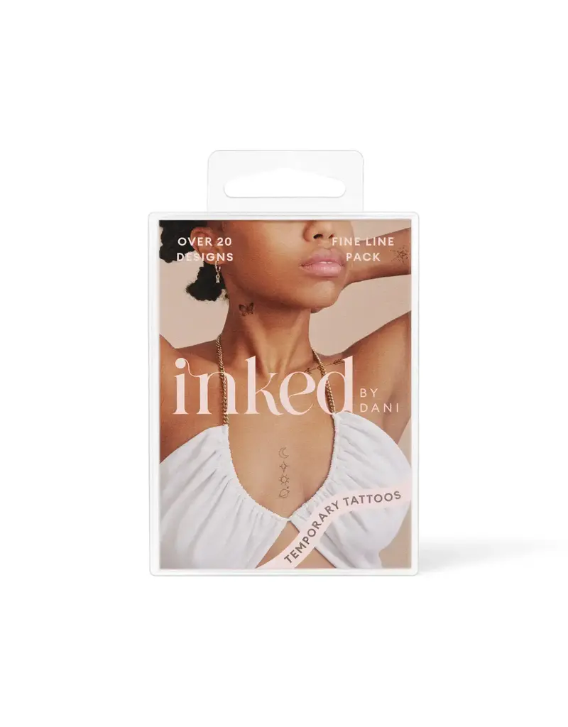 inkd by dani Hand Drawn Temporary Tattoos (fine line pack)
