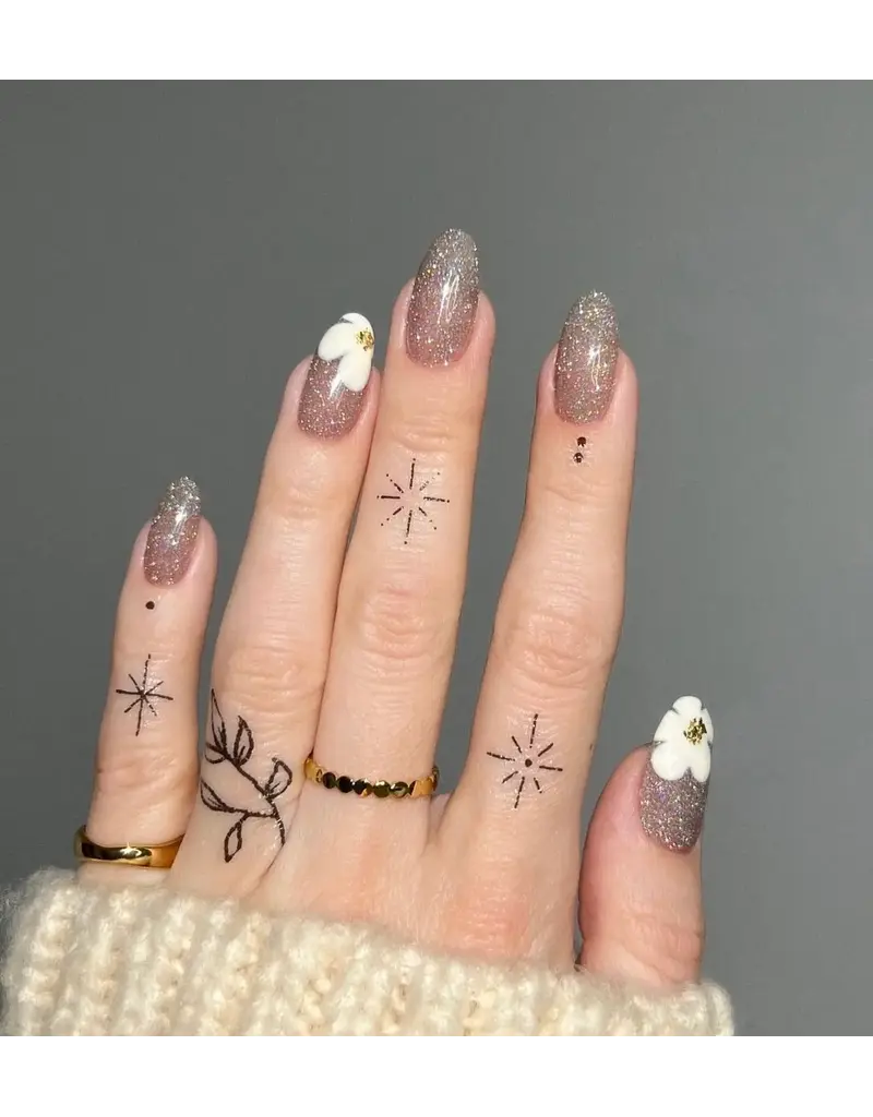 inkd by dani Hand Drawn Temporary Tattoos (fine line pack)