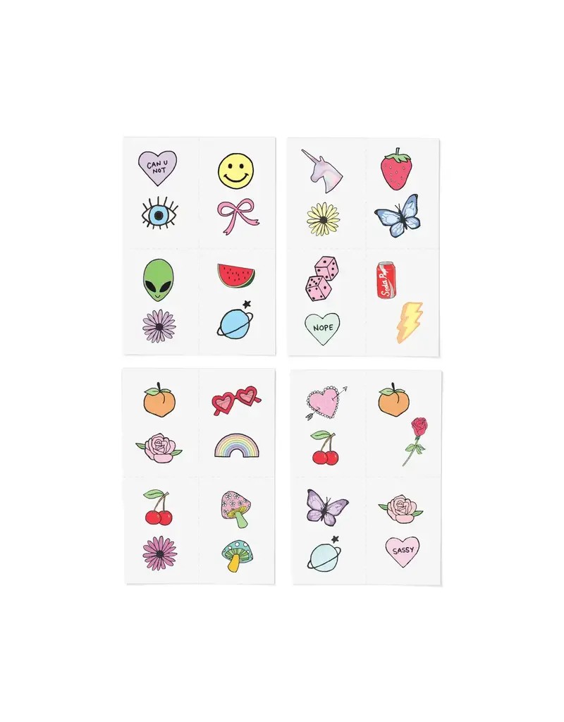 inkd by dani Hand Drawn Temporary Tattoos (retro littles pack)