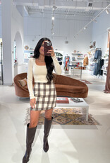 Sadie & Sage Manhattan Hush Plaid Mini Skirt
