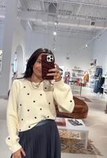 Sadie & Sage Twinkle Star Embroidered Sweater