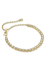 Kendra Scott Bella Tennis Bracelet Gold Metal White CZ
