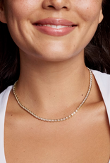 Kendra Scott Bella Tennis Necklace Gold White Metal CZ