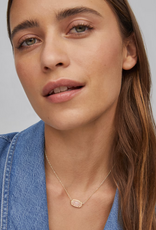 Kendra Scott Elisa Necklace Gold Rose Quartz Necklace