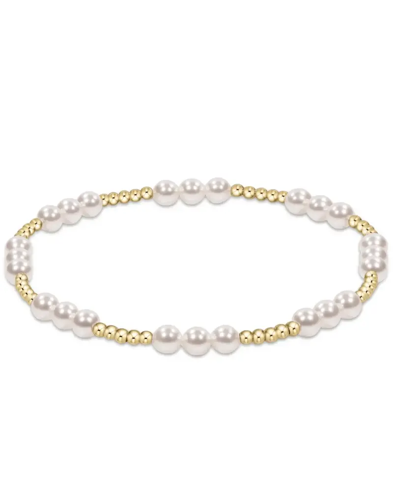 ENEWTON Classic Joy Pattern 4mm Bead Bracelet Pearl