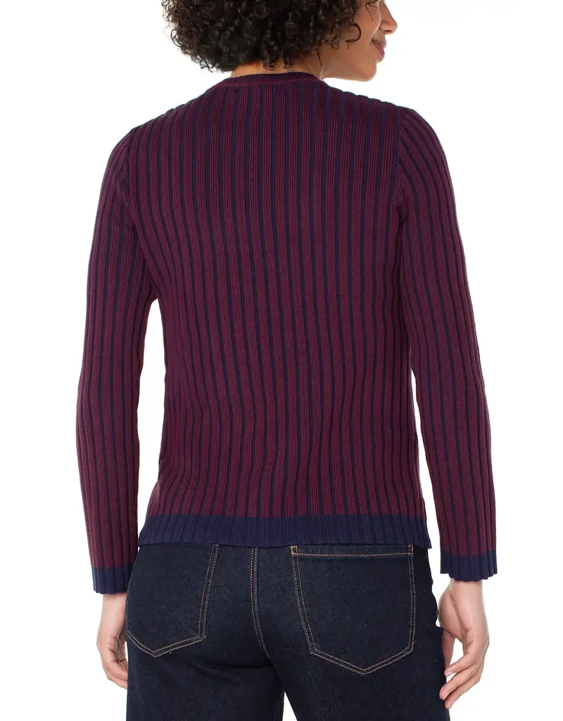 Liverpool Long Sleeve Crew Neck Ribbed Sweater