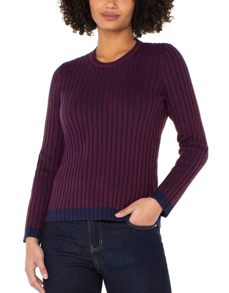 Liverpool Long Sleeve Crew Neck Ribbed Sweater