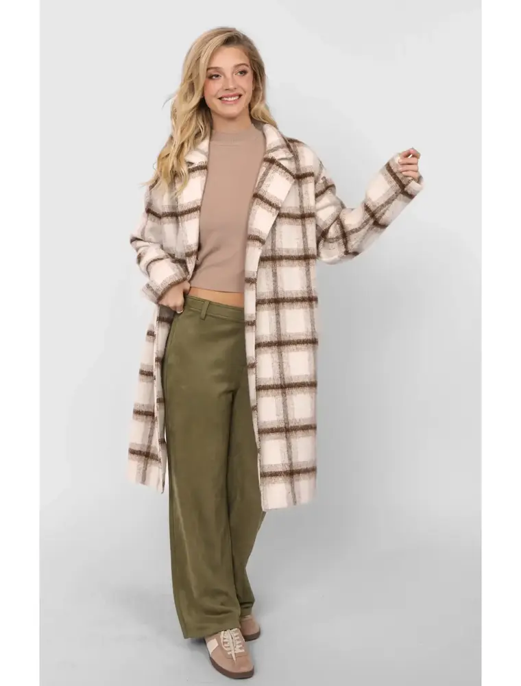 Sadie & Sage Emily Long Open Front Jacket