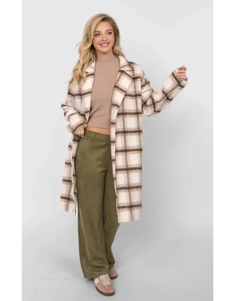 Sadie & Sage Emily Long Open Front Jacket