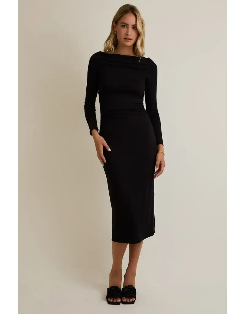 G Clara off the shoulder Ruched Dress