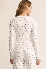 Z Lounge Holly Pointelle Long Sleeve Top