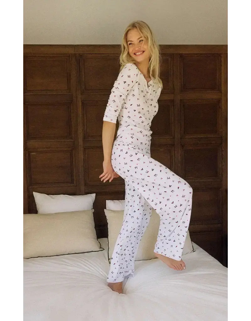 Z Lounge Holly Pointelle Long Sleeve Top