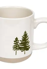 Sweet Water Decor Green Trees Stoneware 14 oz. Coffee Mug