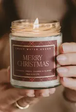Sweet Water Decor Merry Christmas 9oz.  Soy Candle