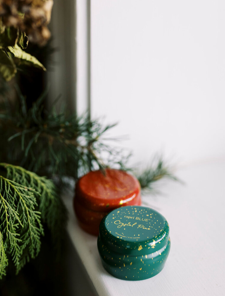 Capri Blue 3 oz. Crystal Pine Glimmer Mini Tin