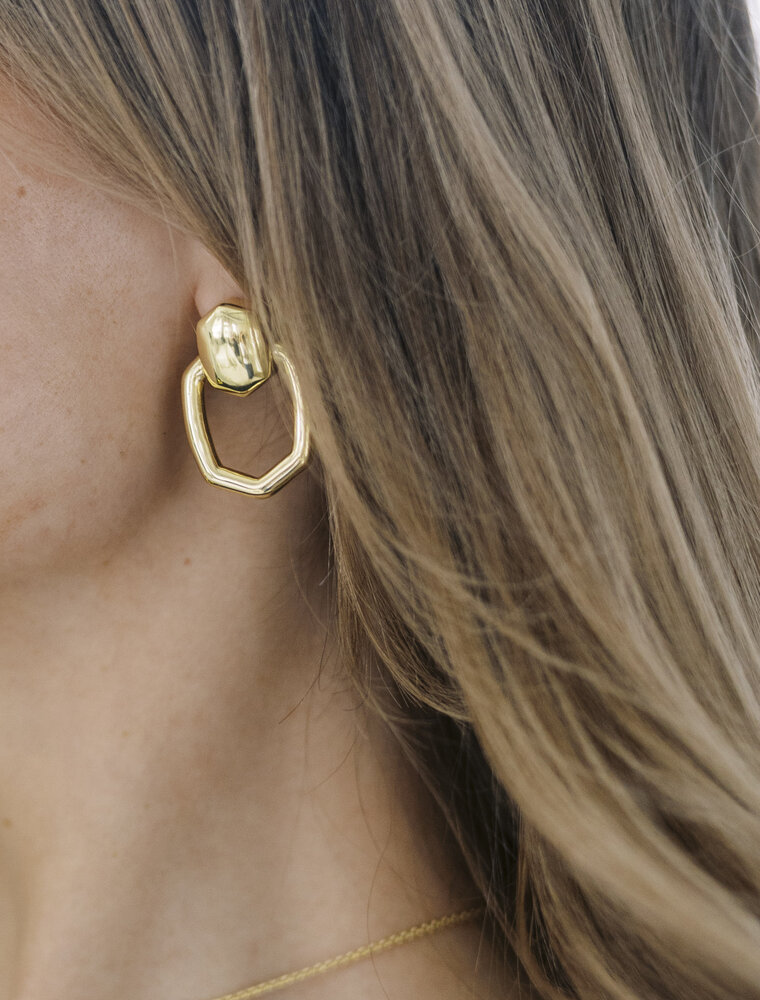 Kendra Scott Kai Open Frame Earring Gold