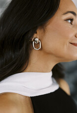 Kendra Scott Kai Open Frame Earring Rhodium