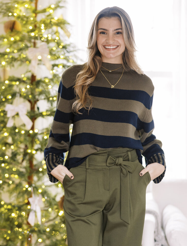 miou muse The Evelyn Striped Sweater