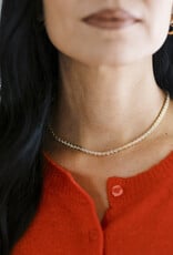 Kendra Scott Bella Tennis Necklace Gold White Metal CZ