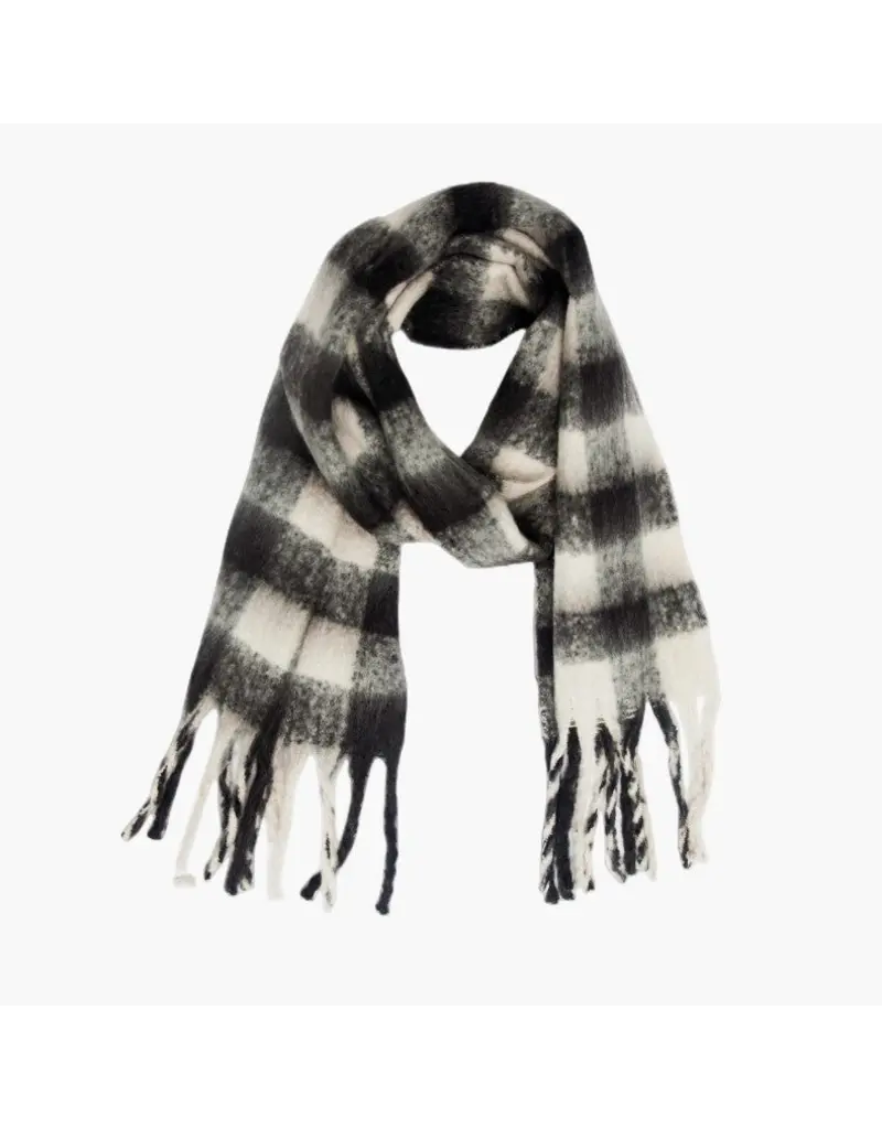 dipped shop Black & Taupe Contrast Scarf