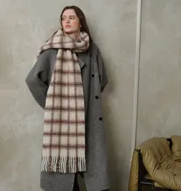 dipped shop Simple Soft Plaid Scarf