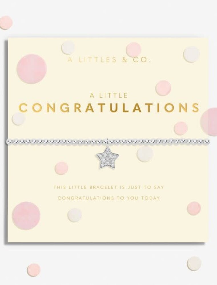 A Littles & Co. Confetti A Little Congrats Silver Plated Bracelet