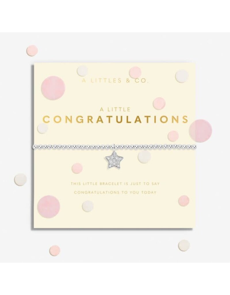 A Littles & Co. Confetti A Little Congrats Silver Plated Bracelet