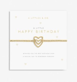 A Littles & Co. A Little Happy Birthday Gold Bracelet