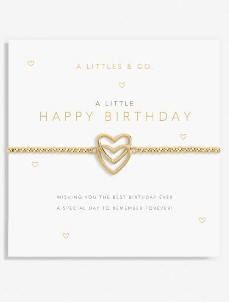 A Littles & Co. A Little Happy Birthday Gold Bracelet