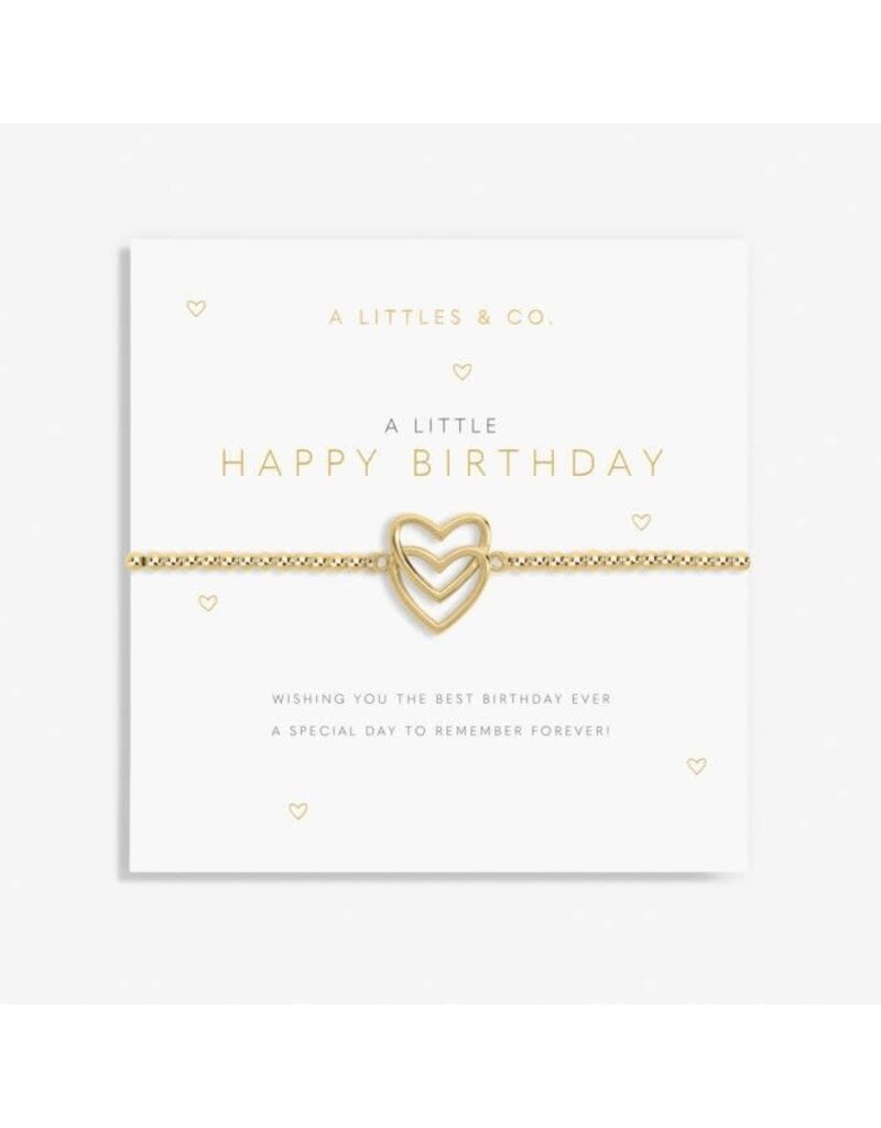 A Littles & Co. A Little Happy Birthday Gold Bracelet