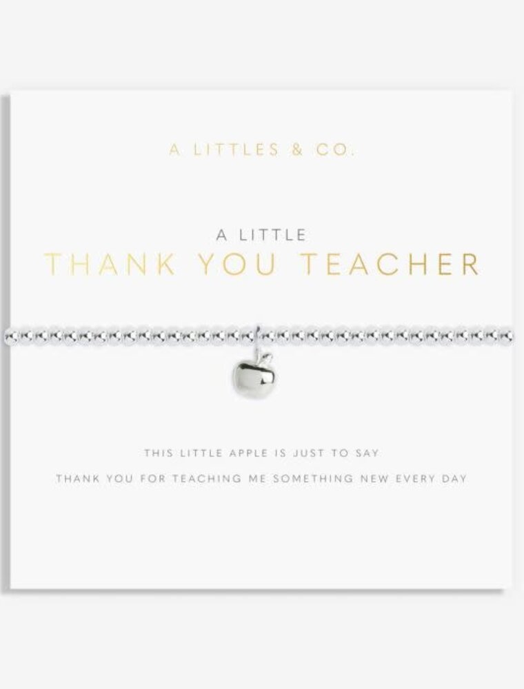 A Littles & Co. A little Thank you Teacher Silver Bracelet