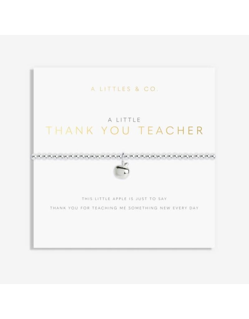 A Littles & Co. A little Thank you Teacher Silver Bracelet