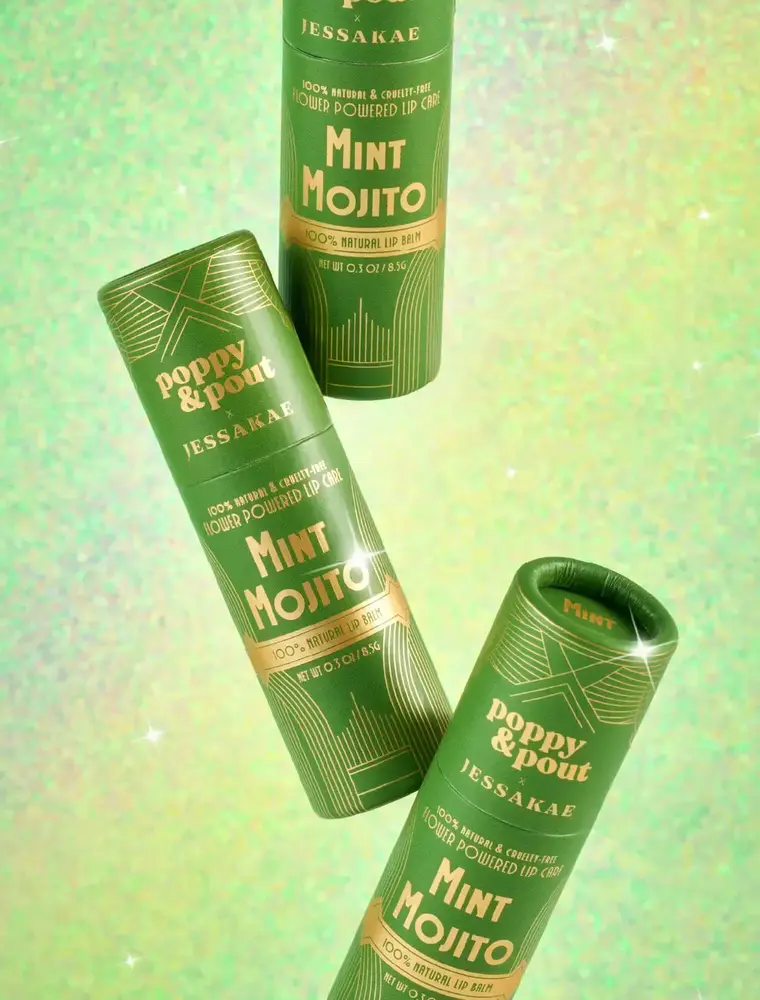 Poppy & Pout Limited Edition Lip Balm Oz Collection Mint Mojito